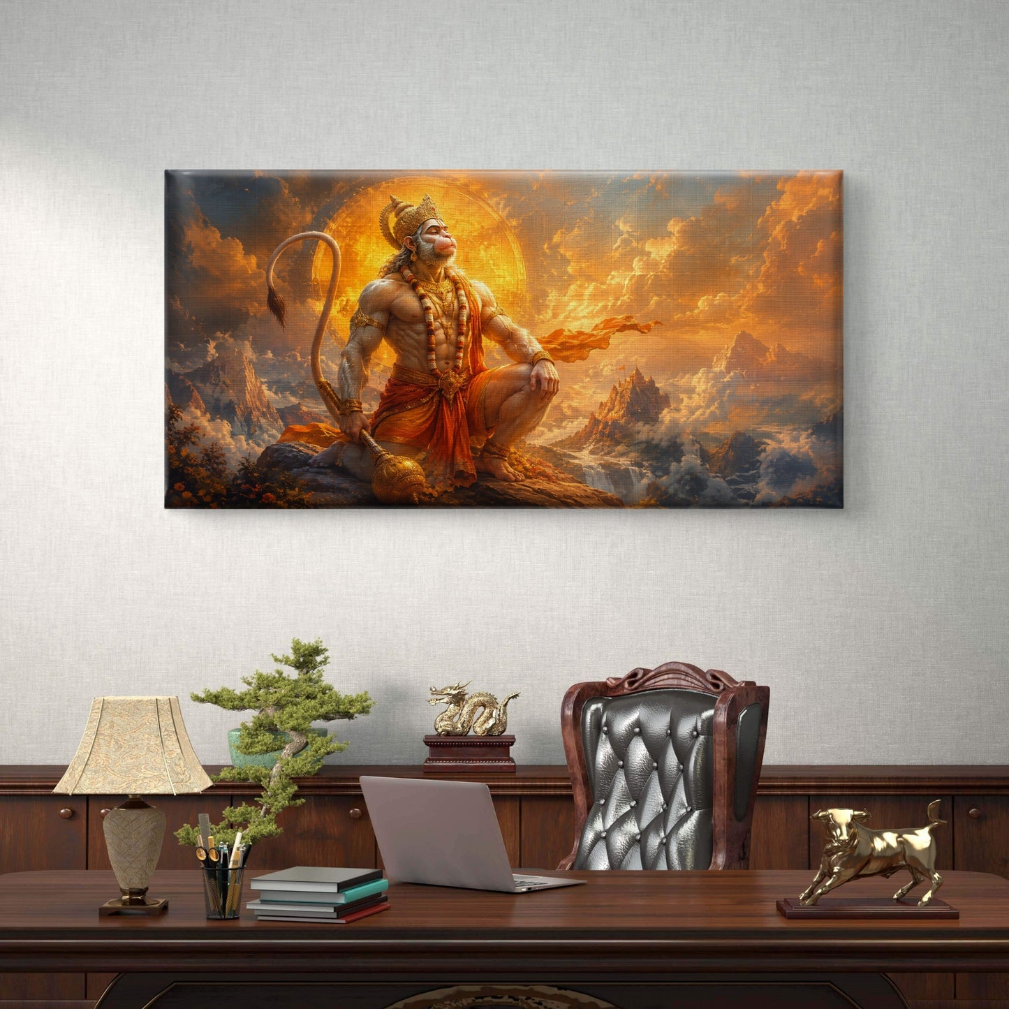 Lord Hanuman Premium Canvas Painting - Buy Online | Decor By Neon