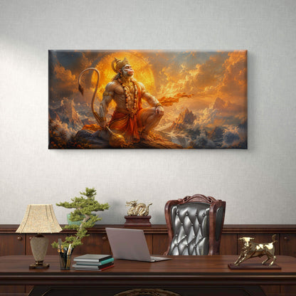 Lord Hanuman Premium Canvas Painting