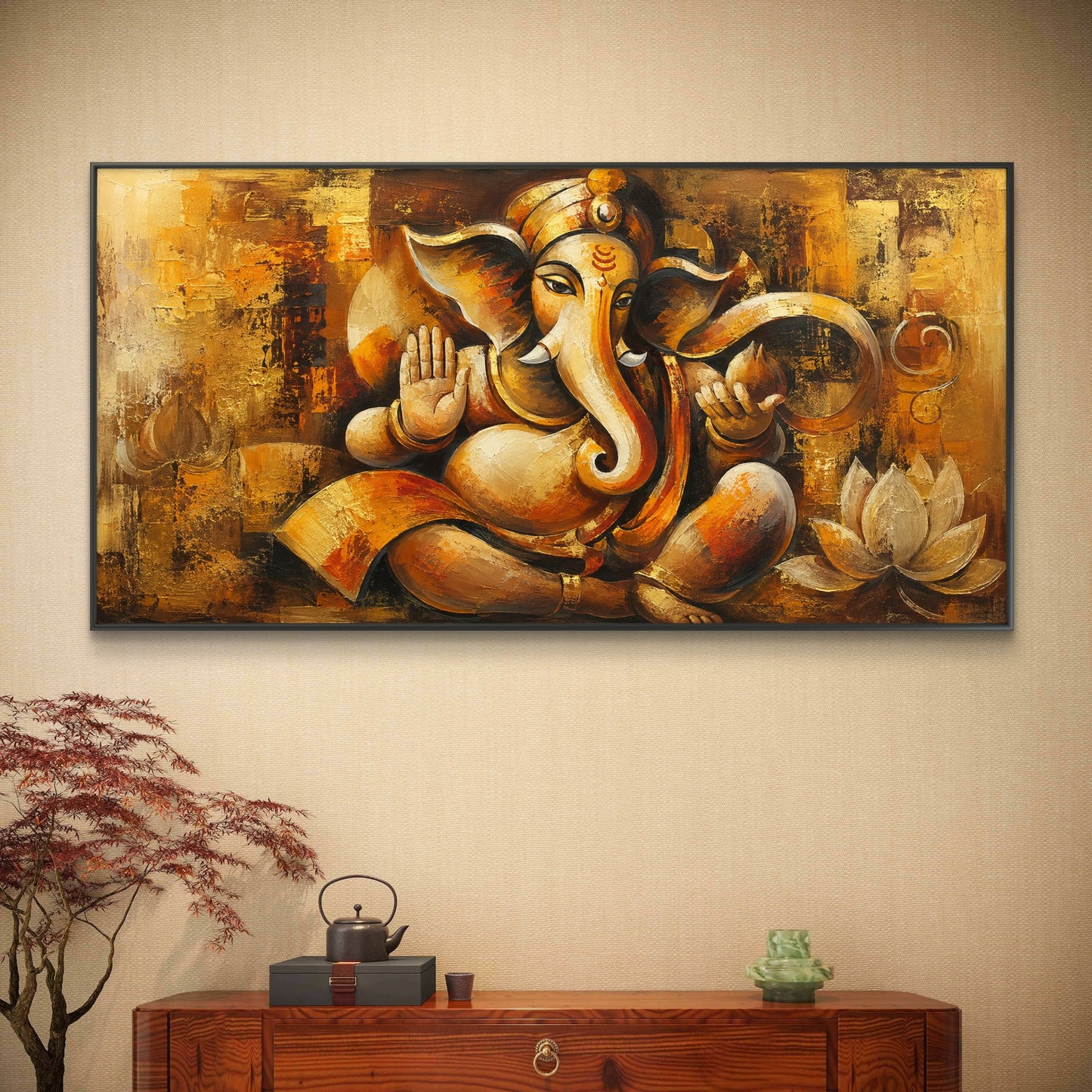 Lord Ganesha Premium Canvas Painting - Buy Online | Decor By Neon