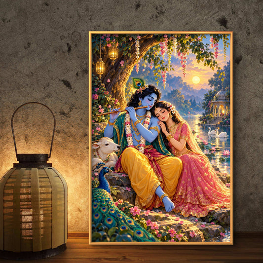 Radha Krishna Premium Canvas Painting - Premium Wall Art | Decor By Neon