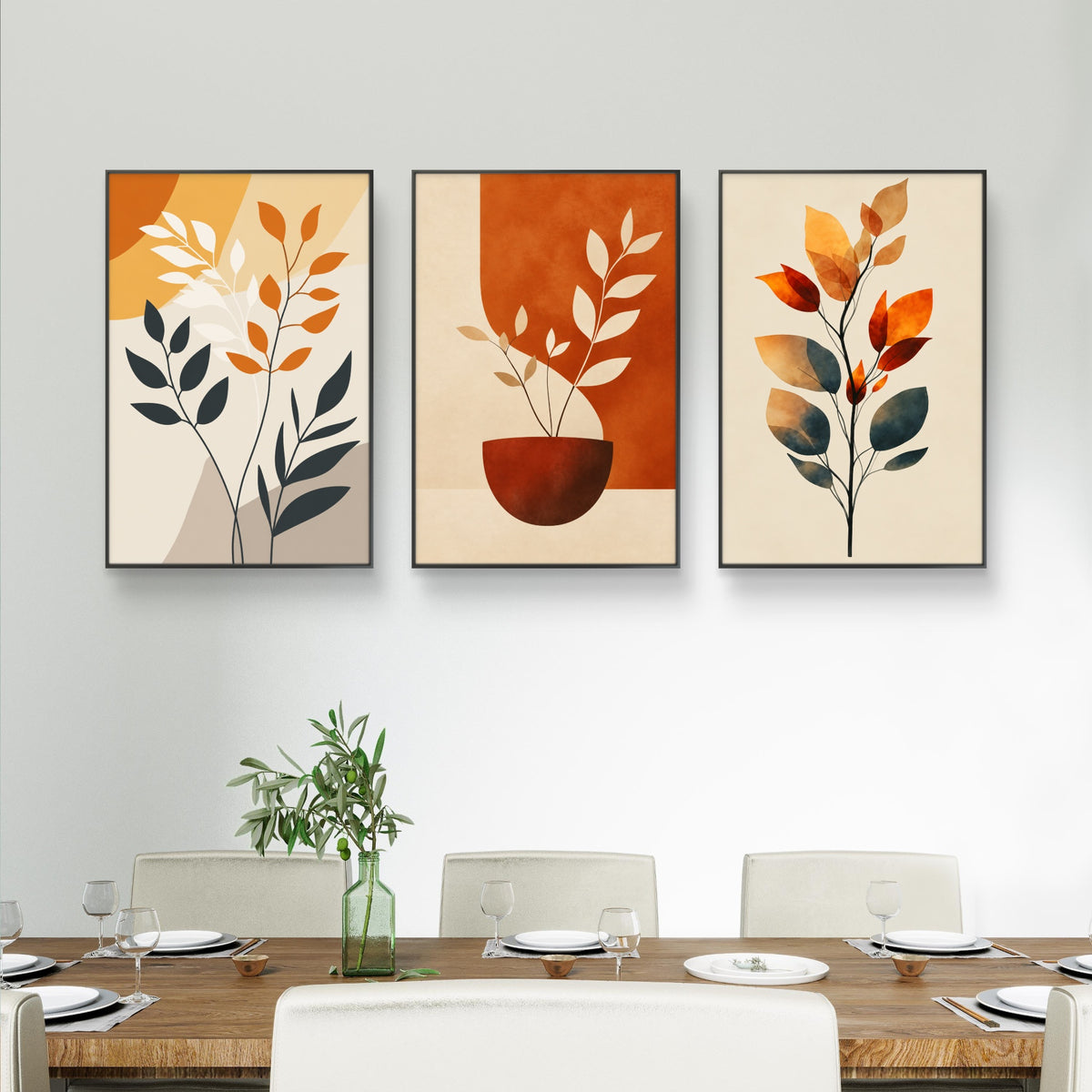 Set of 3 Abstract Art Premium Canvas Painting - Buy Online | Decor By Neon