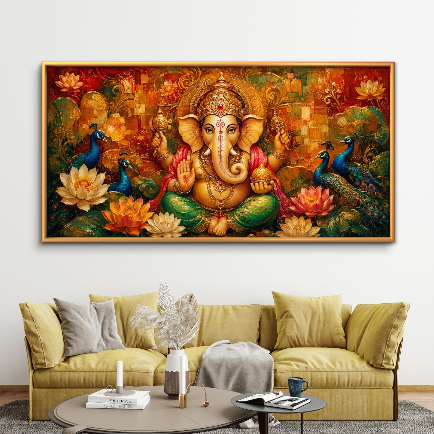 Lord Ganesha Premium Canvas Painting - Buy Online | Decor By Neon