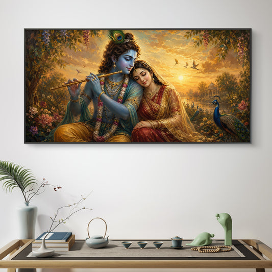 Radha Krishna Premium Canvas Painting - Canvas Wall Art | Decor By Neon