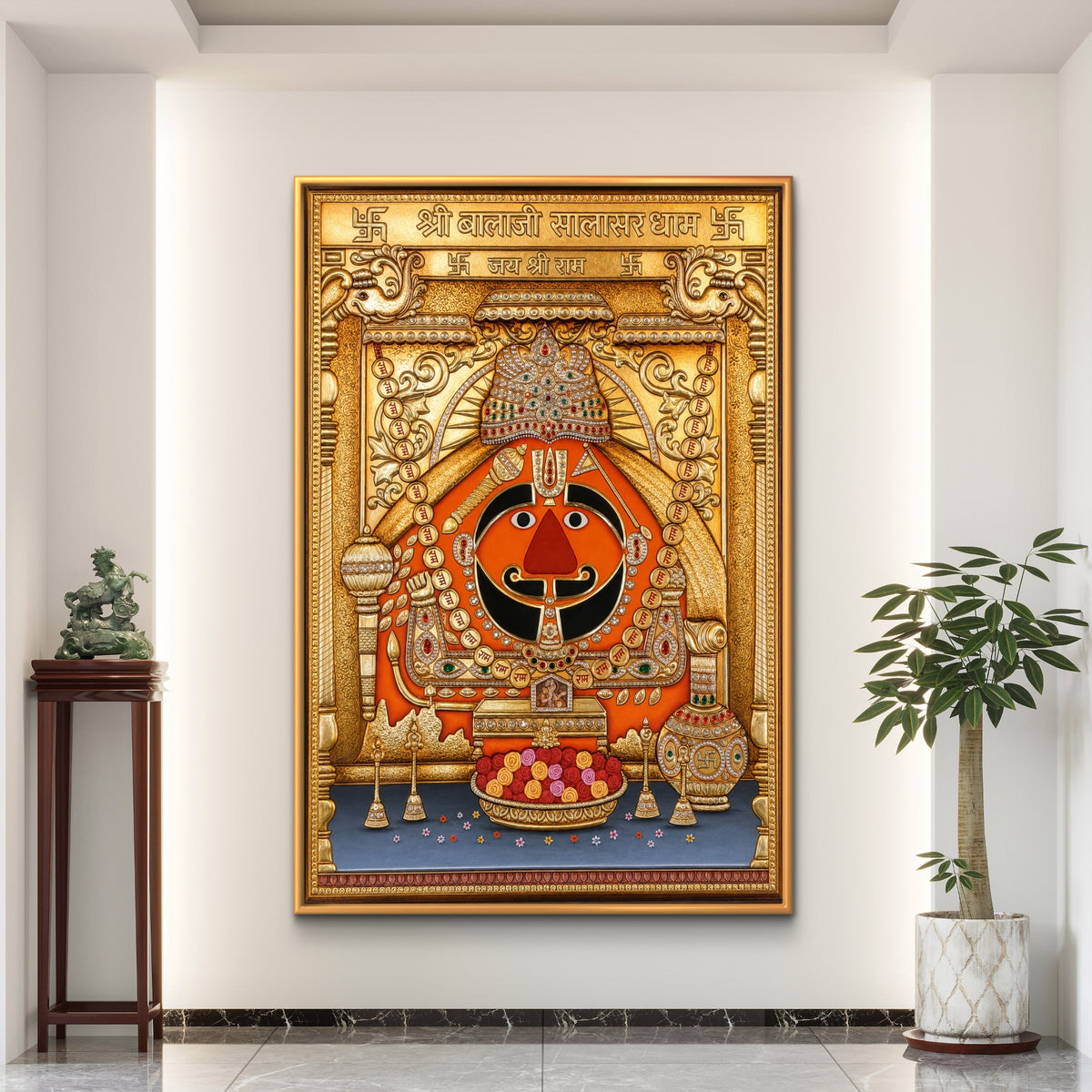 Shri Salasar Balaji Premium Canvas Painting - Buy Online | Decor By Neon