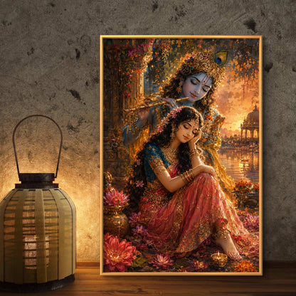 Radha Krishna Premium Canvas Painting