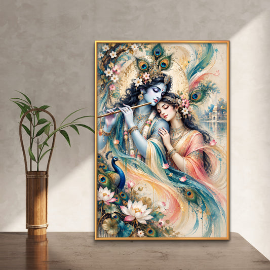 Radha Krishna Premium Canvas Painting - Premium Wall Art | Decor By Neon