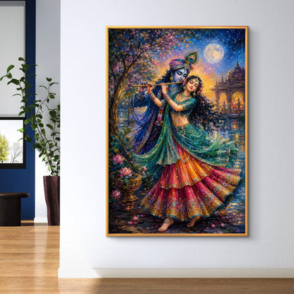 Radha Krishna Premium Canvas Painting