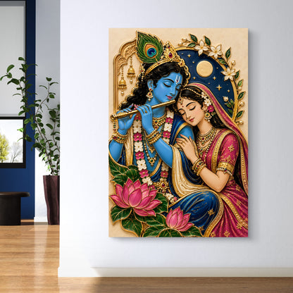 Radha Krishna Premium Canvas Painting