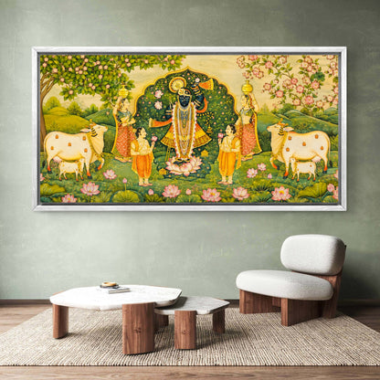 Traditional Pichwai Shrinathji Premium Canvas Painting