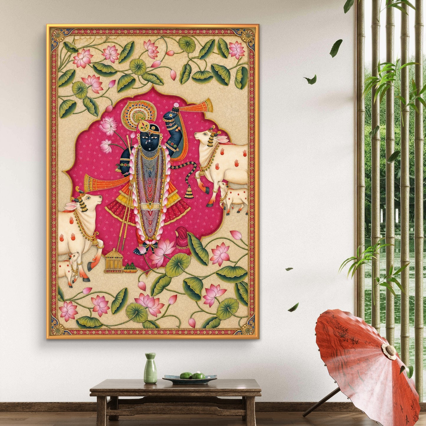 Traditional Pichwai Shrinathji Premium Canvas Painting - Buy Online | Decor By Neon