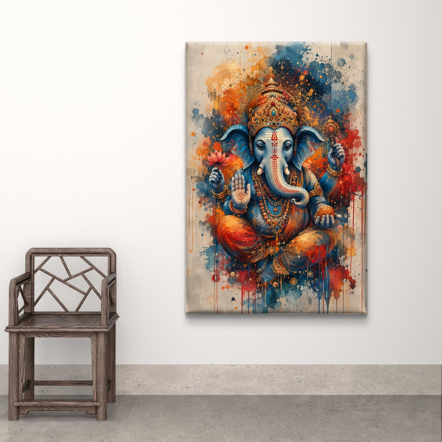 Lord Ganesha Premium Canvas Painting - Buy Online | Decor By Neon