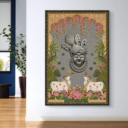 Traditional Pichwai Shrinathji Premium Canvas Painting