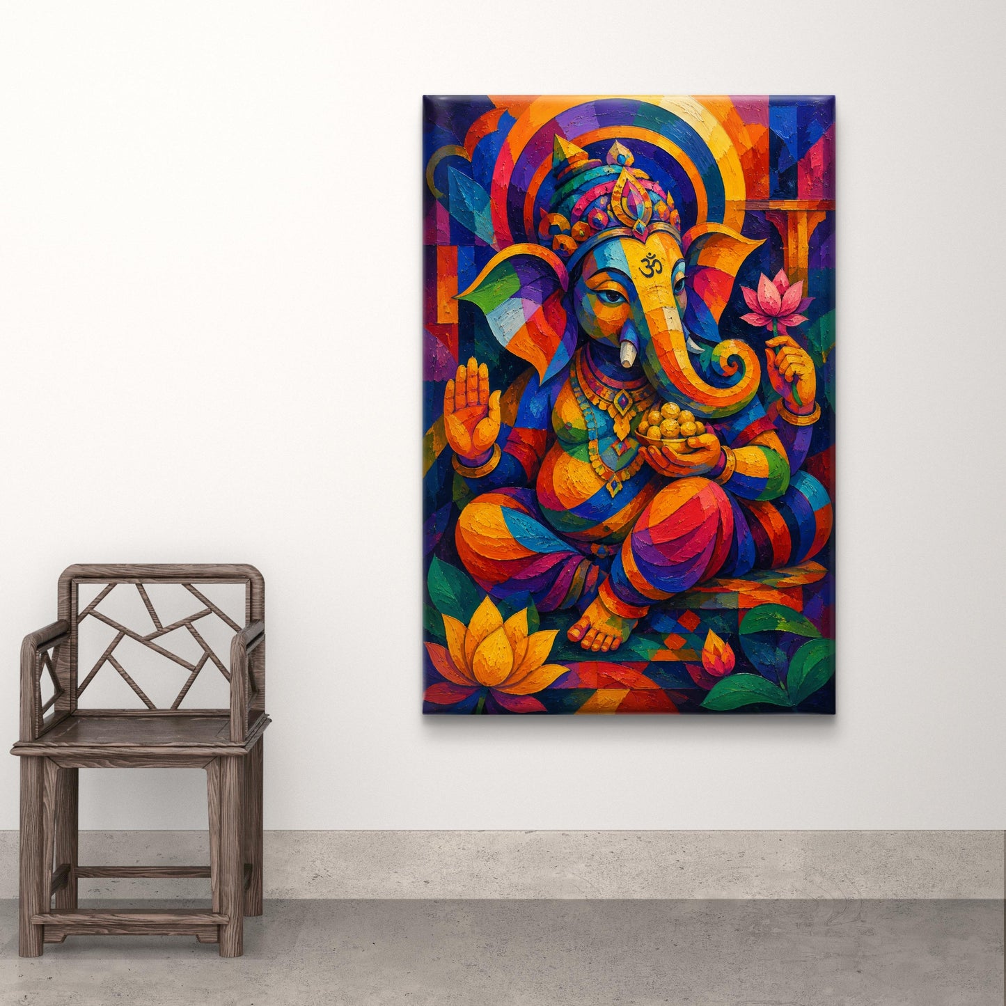 Lord Ganesha Premium Canvas Painting - Buy Online | Decor By Neon
