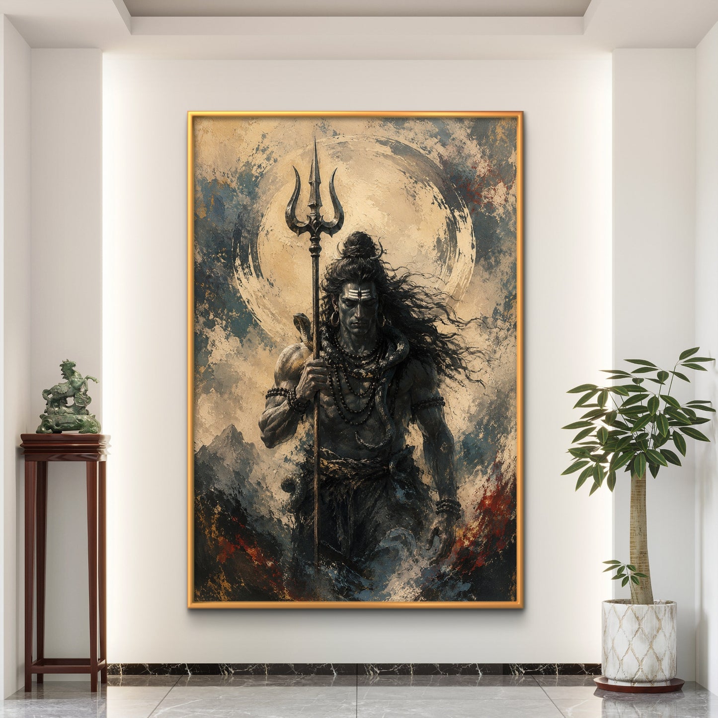 Lord Shiva Premium Canvas Painting - Buy Online | Decor By Neon