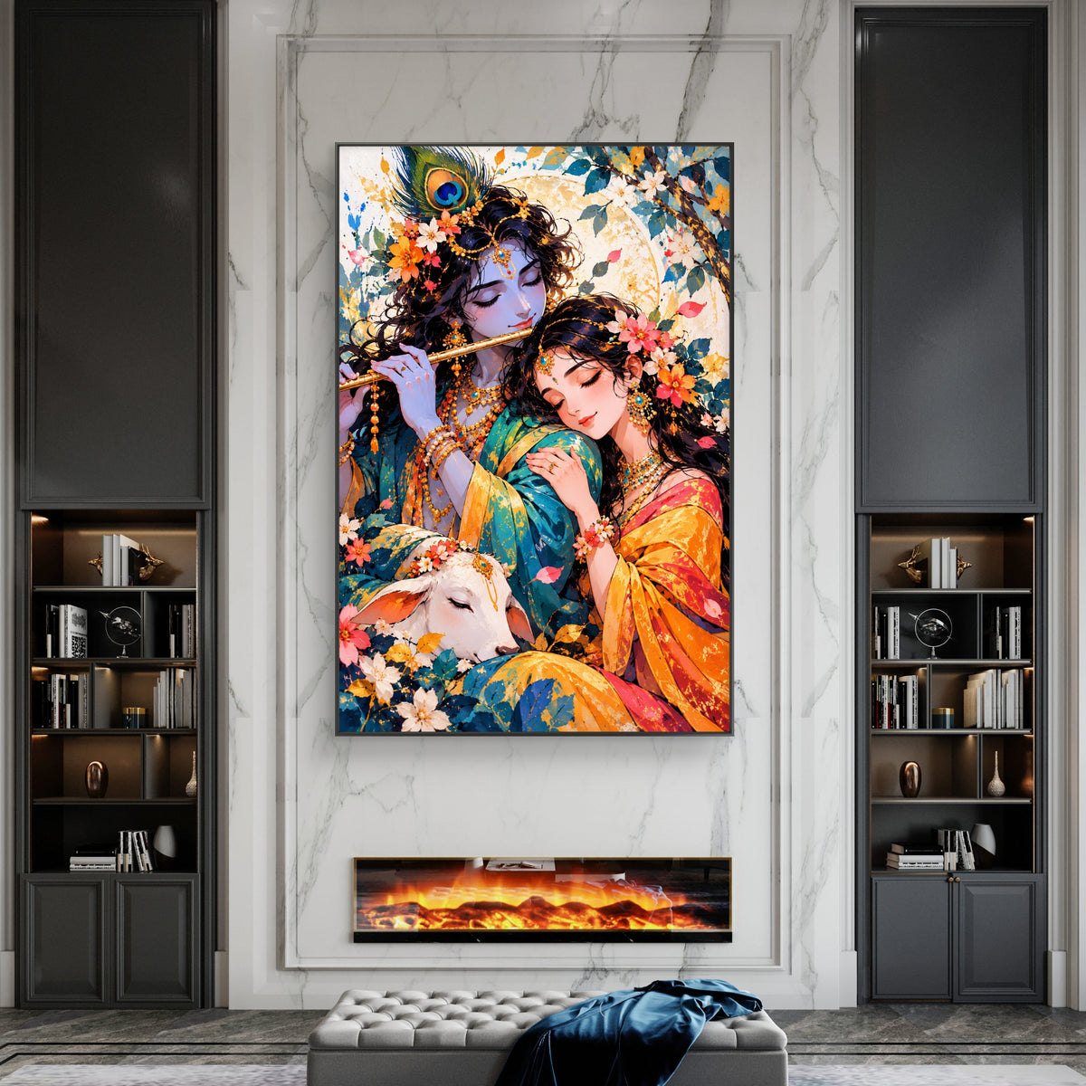 Radha Krishna Premium Canvas Painting - Buy Online | Decor By Neon