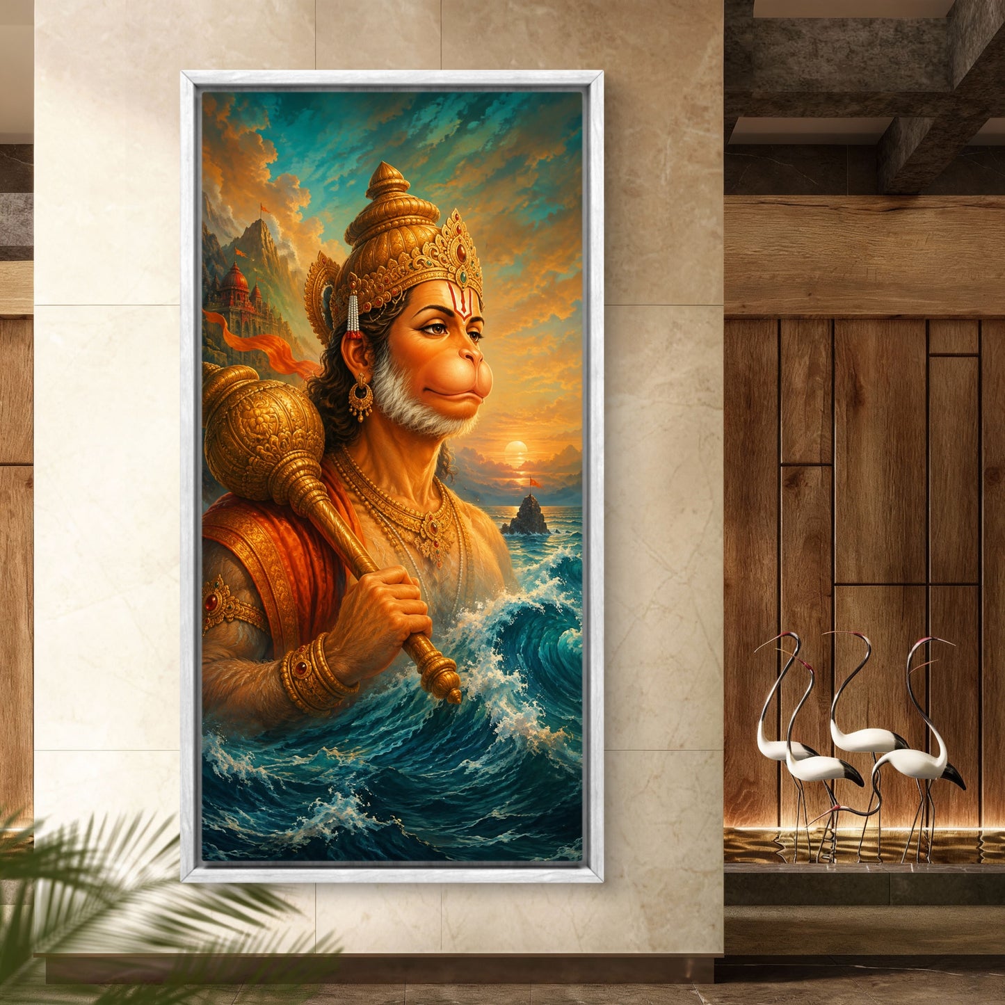 Lord Hanuman Premium Canvas Painting - Buy Online | Decor By Neon