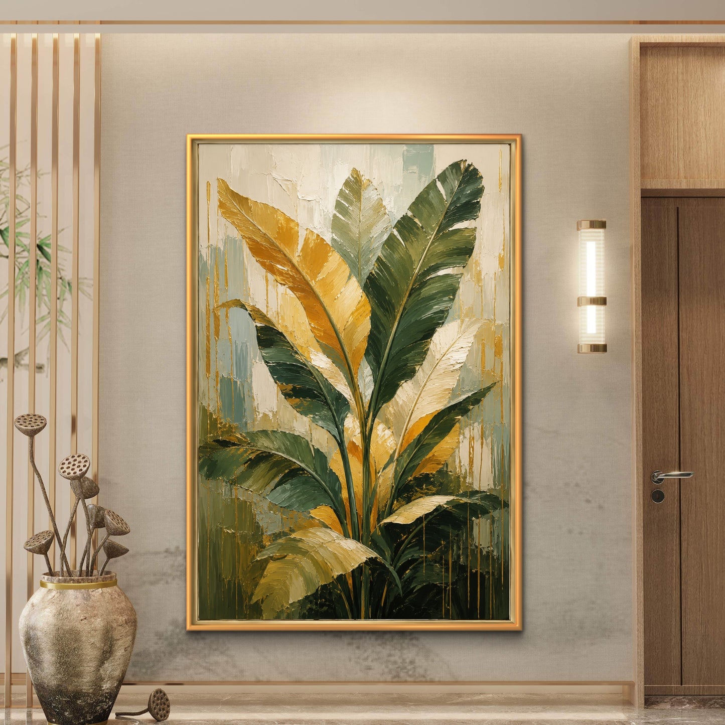 Botanical Luxury Premium Canvas Painting - Buy Online | Decor By Neon