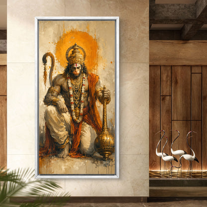 Lord Hanuman Premium Canvas Painting