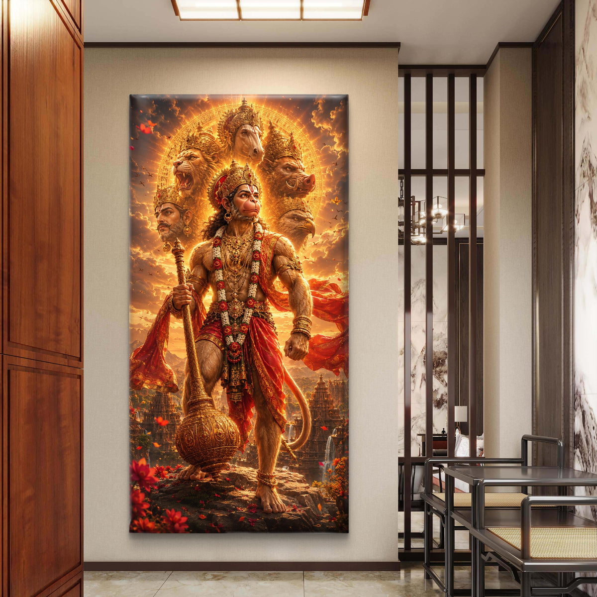 Lord Hanuman Premium Canvas Painting - Buy Online | Decor By Neon