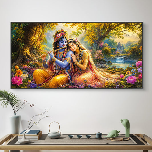 Radha Krishna Premium Canvas Painting - Canvas Wall Art | Decor By Neon