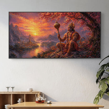 Lord Hanuman Premium Canvas Painting