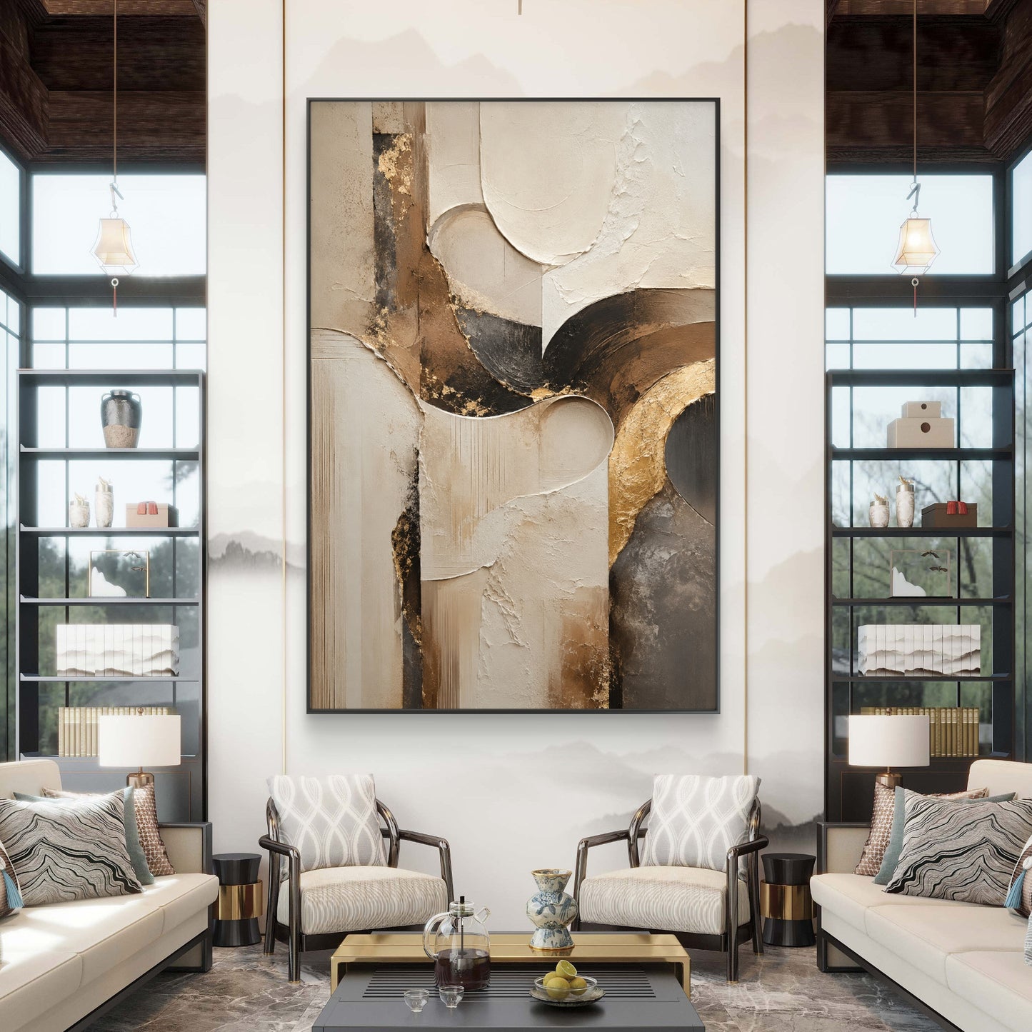 Luxury Neutral Premium Canvas Painting - Buy Online | Decor By Neon