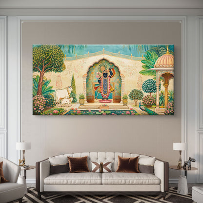 Traditional Pichwai Shrinathji Premium Canvas Painting