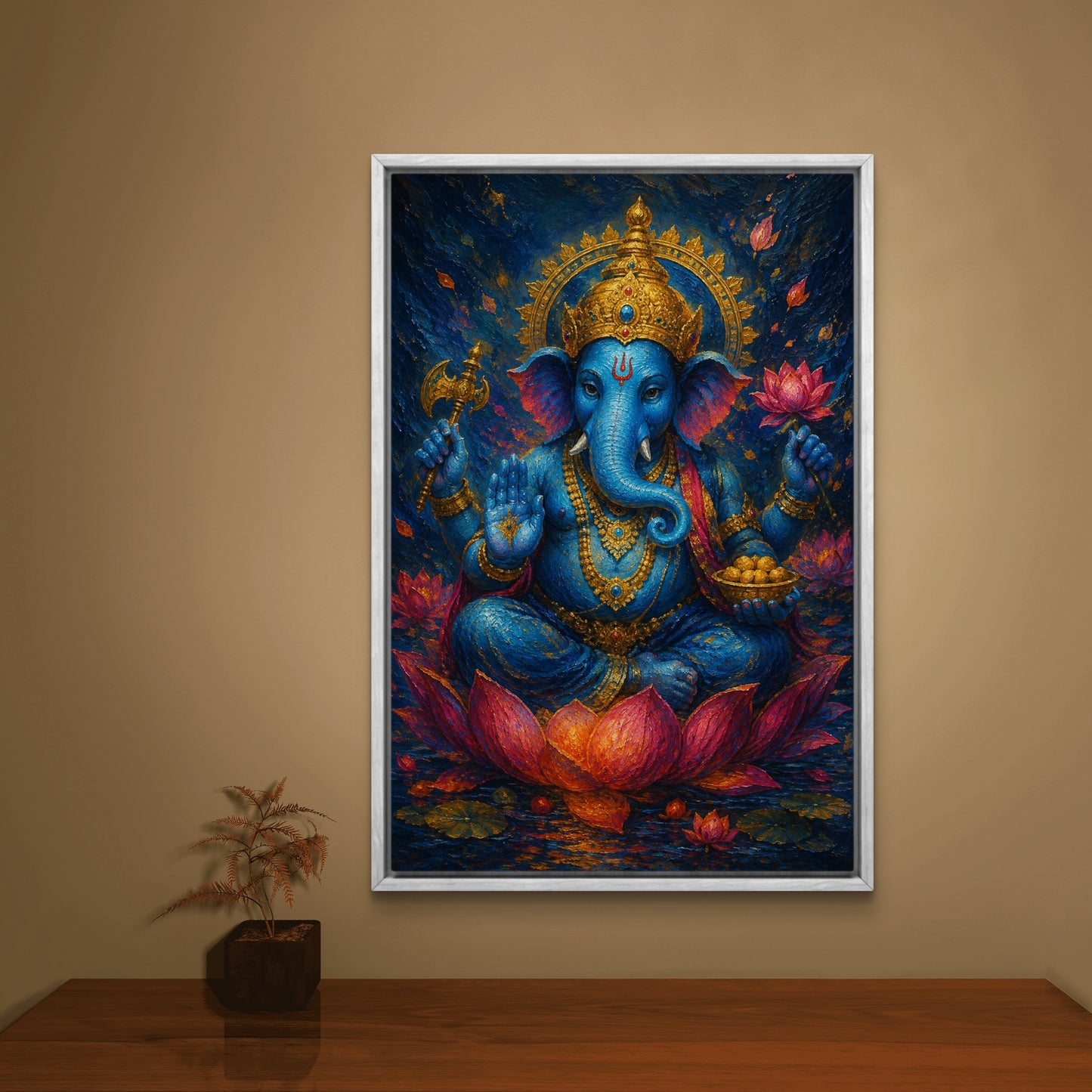Lord Ganesha Premium Canvas Painting - Buy Online | Decor By Neon
