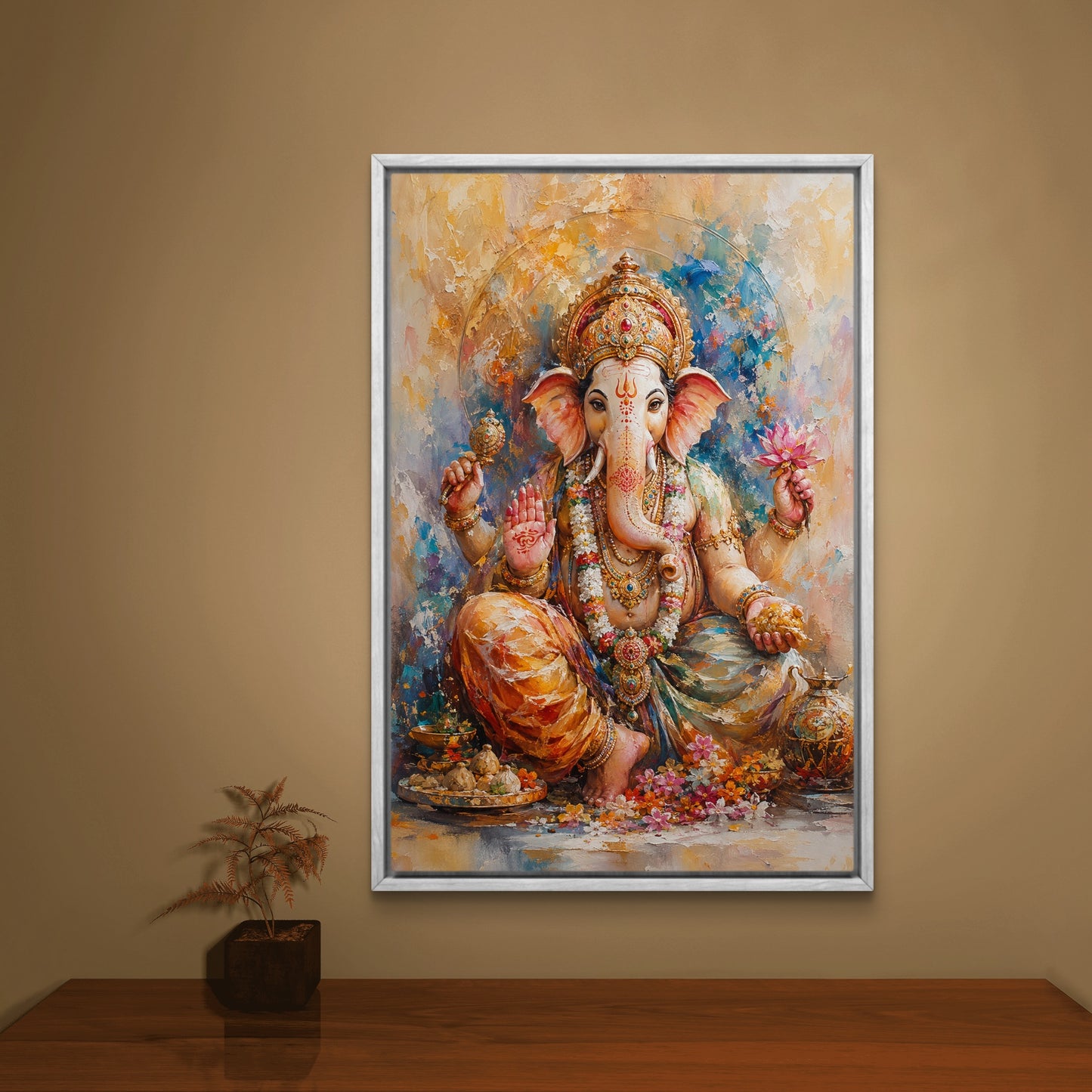 Lord Ganesha Premium Canvas Painting - Buy Online | Decor By Neon
