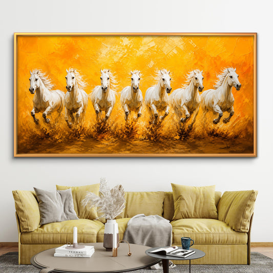 Seven Horses Premium Canvas Painting - Premium Wall Art | Decor By Neon