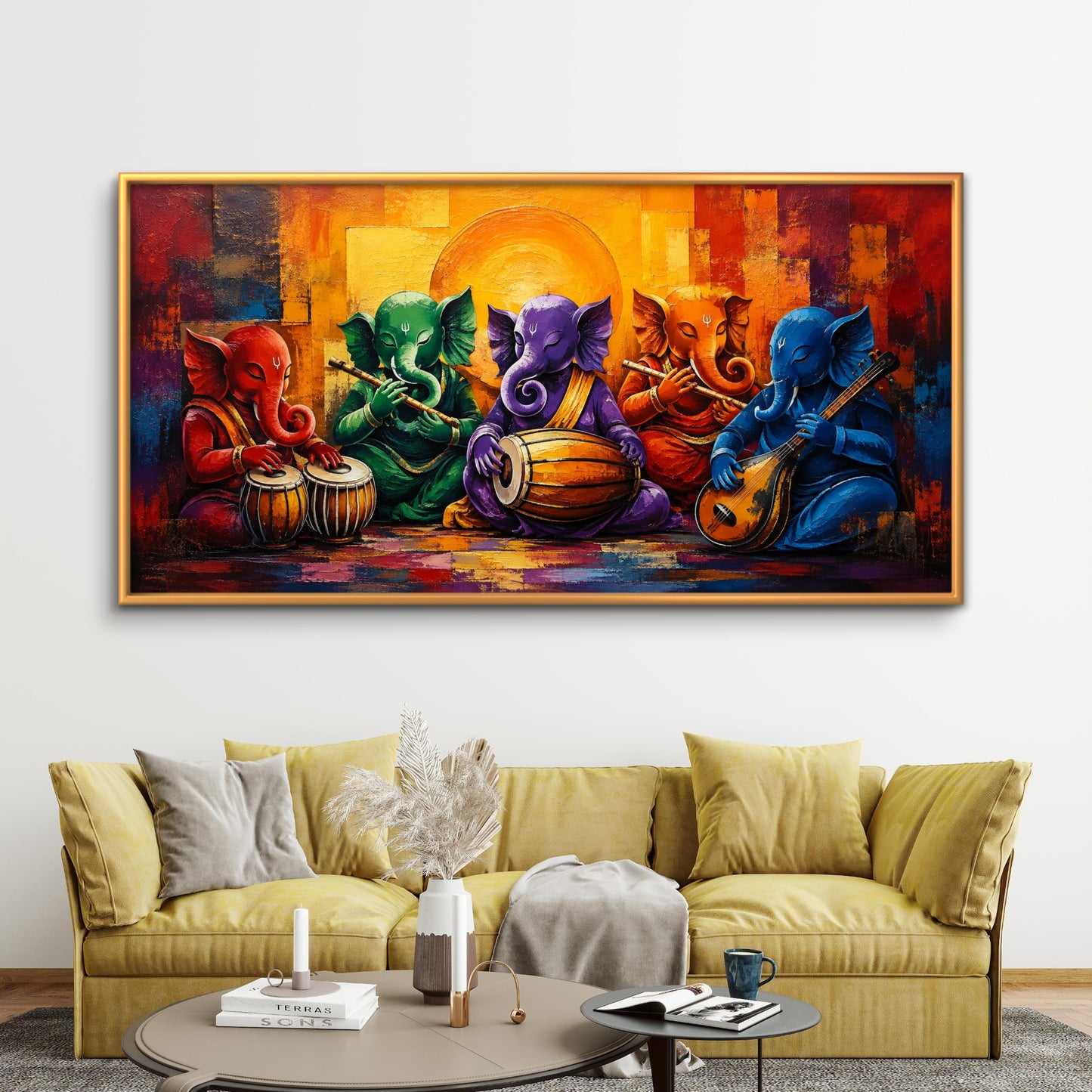 Lord Ganesha Premium Canvas Painting - Buy Online | Decor By Neon
