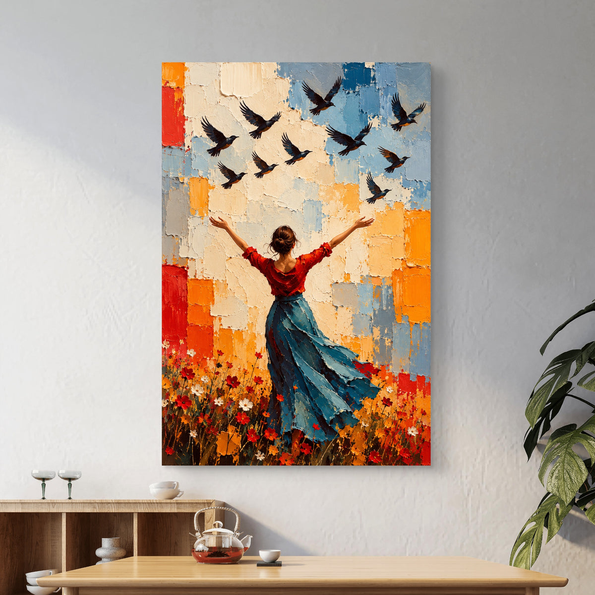 Modern Interiors Portrait Premium Canvas Painting - Buy Online | Decor By Neon