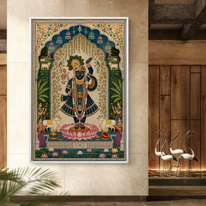 Traditional Pichwai Shrinathji Premium Canvas Painting