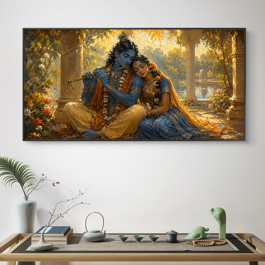 Radha Krishna Premium Canvas Painting - Canvas Wall Art | Decor By Neon