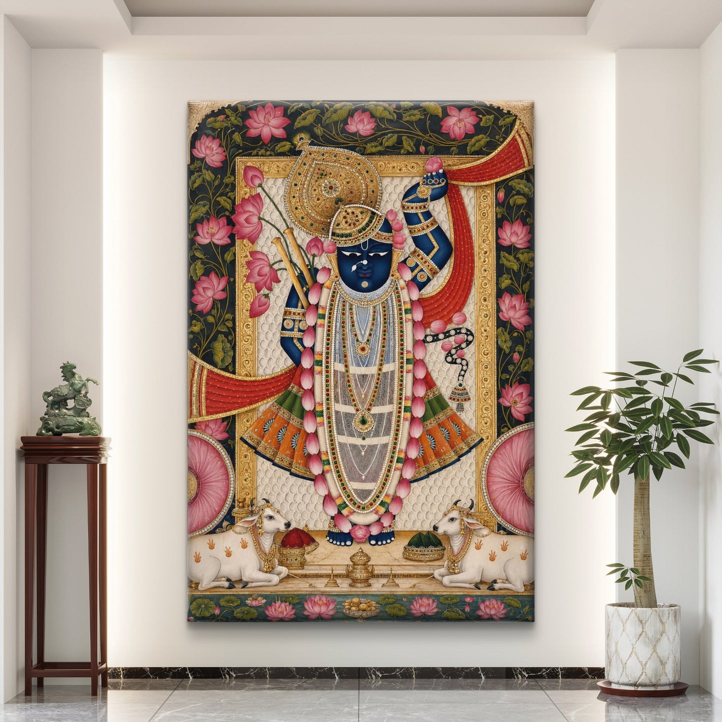 Traditional Pichwai Shrinathji Premium Canvas Painting - Buy Online | Decor By Neon