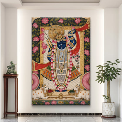Traditional Pichwai Shrinathji Premium Canvas Painting