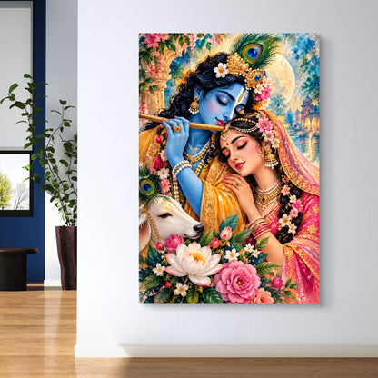 Radha Krishna Premium Canvas Painting