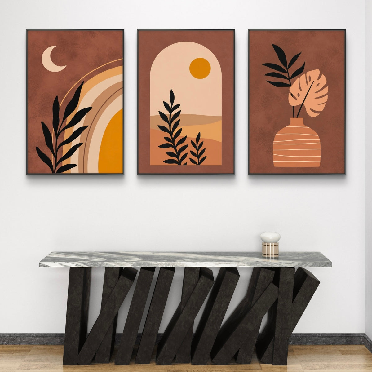Set of 3 Abstract Art Premium Canvas Painting - Buy Online | Decor By Neon