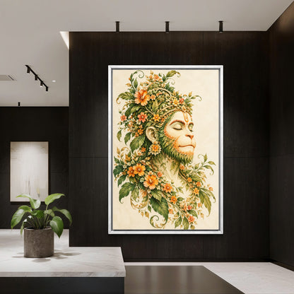 Lord Hanuman Premium Canvas Painting