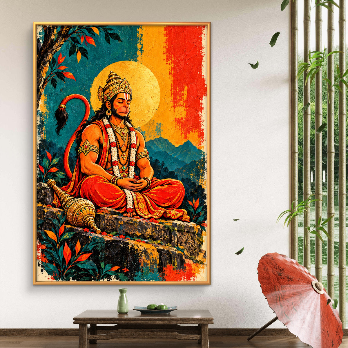 Lord Hanuman Premium Canvas Painting - Buy Online | Decor By Neon