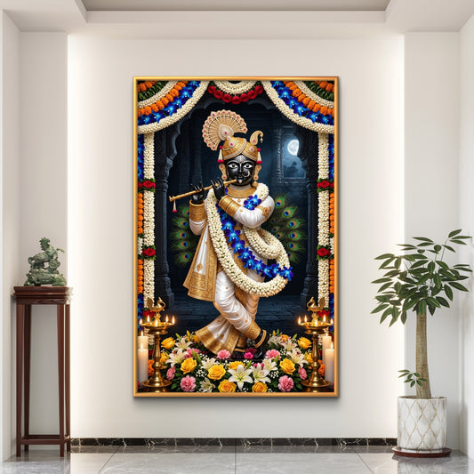 Traditional Pichwai Shrinathji Premium Canvas Painting - Premium Wall Art | Decor By Neon