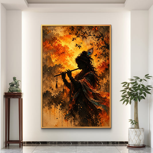 Lord Krishna Premium Canvas Painting - Premium Wall Art | Decor By Neon