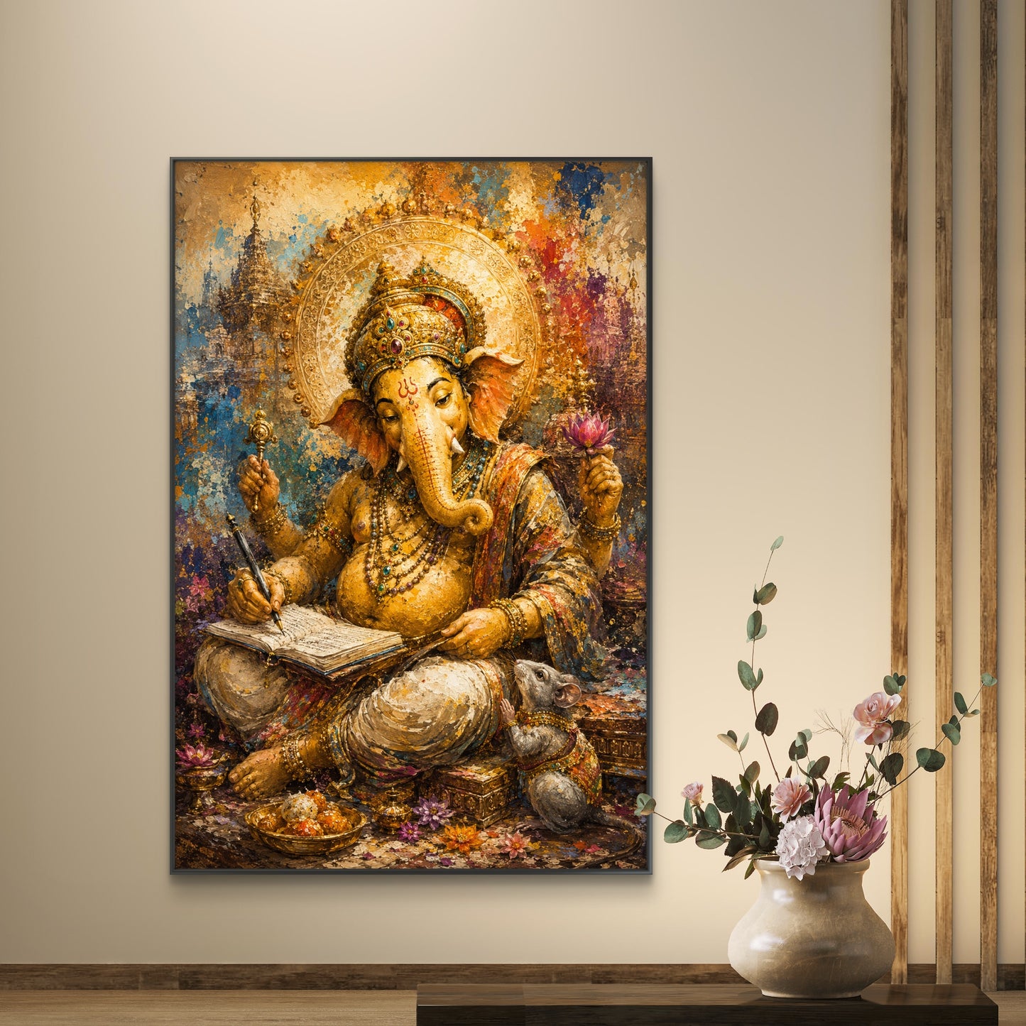 Lord Ganesha Premium Canvas Painting - Buy Online | Decor By Neon