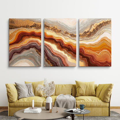 Set of 3 Abstract Art Premium Canvas Painting