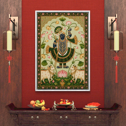 Traditional Pichwai Shrinathji Premium Canvas Painting