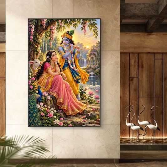 Radha Krishna Premium Canvas Painting - Canvas Wall Art | Decor By Neon