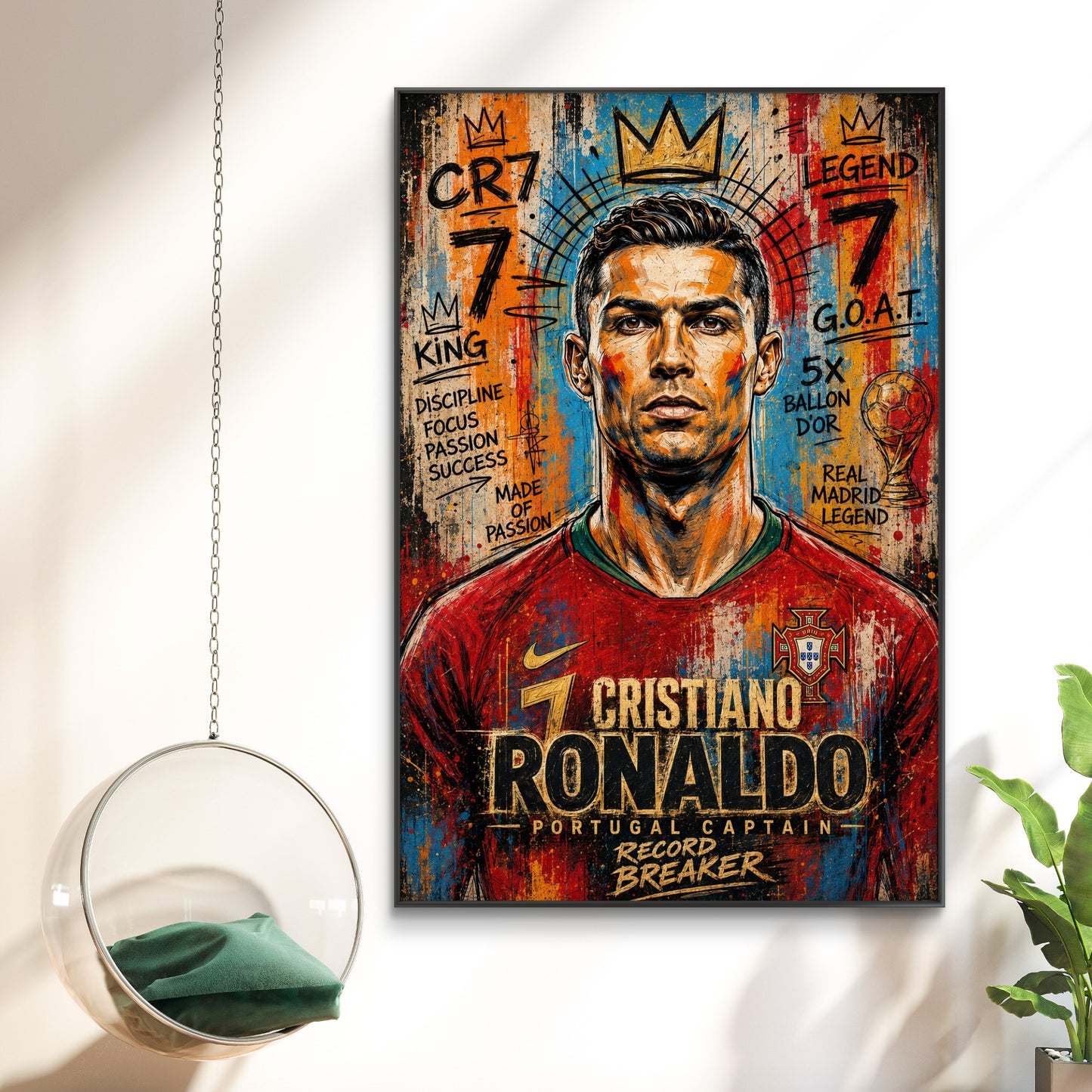 Cristiano Ronaldo Premium Canvas Painting - Buy Online | Decor By Neon