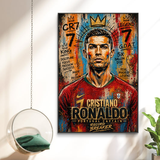 Cristiano Ronaldo Premium Canvas Painting - Canvas Wall Art | Decor By Neon
