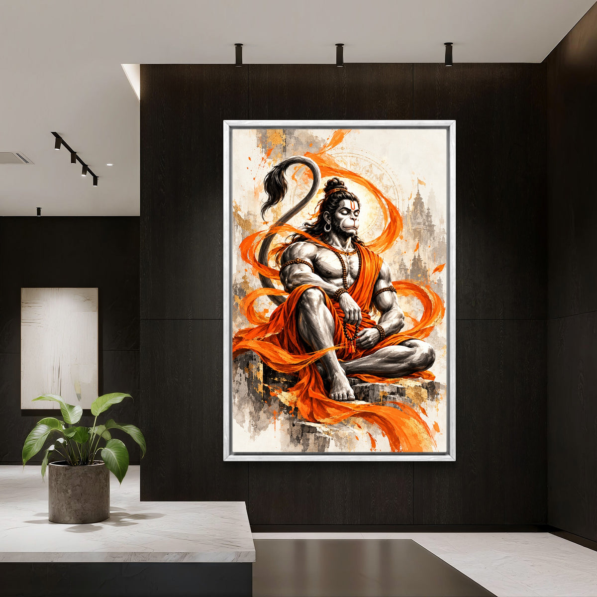 Lord Hanuman Premium Canvas Painting - Buy Online | Decor By Neon
