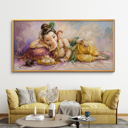 Lord Ganesha Premium Canvas Painting